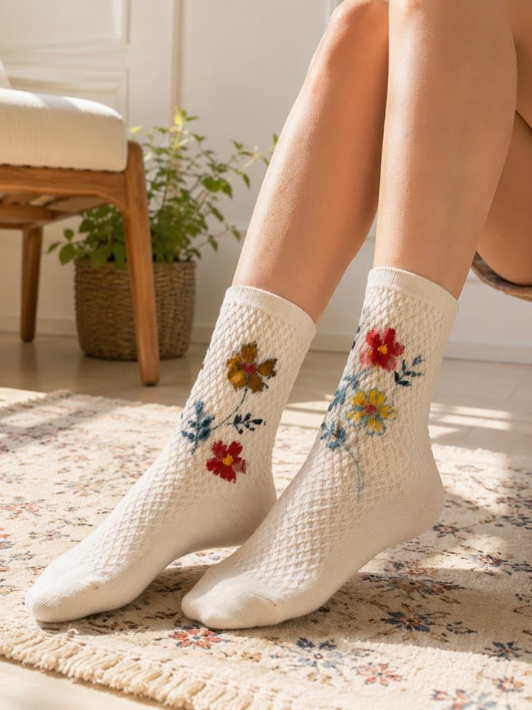 جوراب لوزی ساقدار آبرنگی